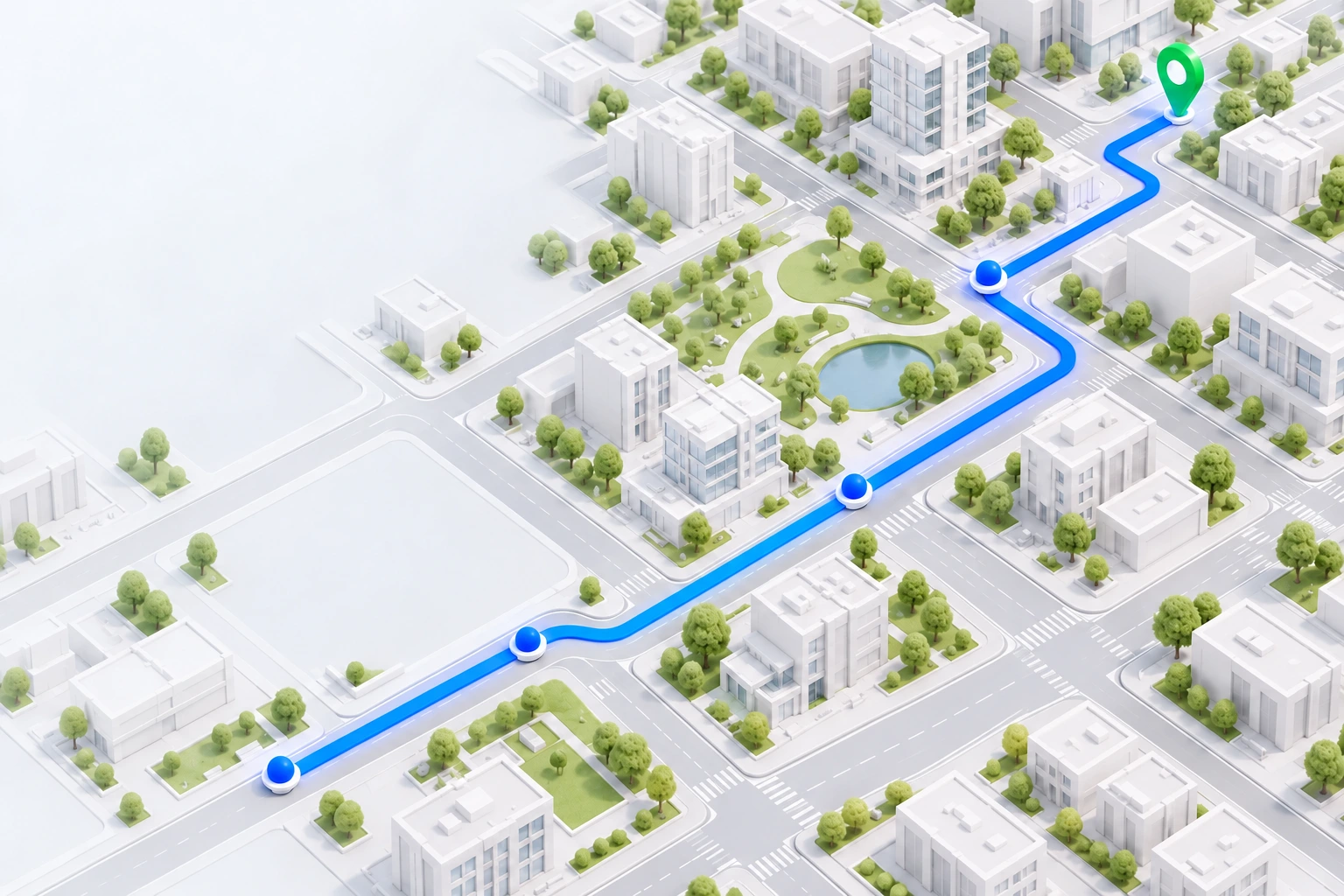 Interactive 3D city dispatch map